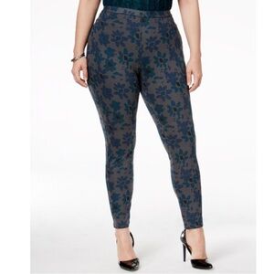 Hue Leggings Mod Floral Stretch Denim Plus Size